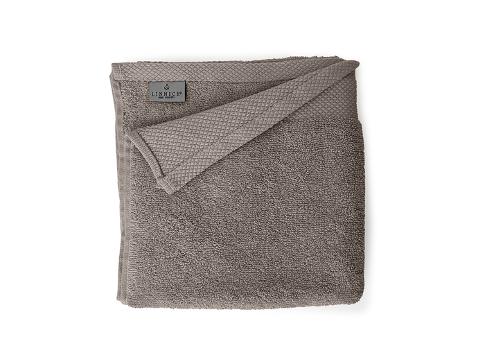 LINNICK Diamond Badstof Handdoek 50x100cm - taupe - set van 6