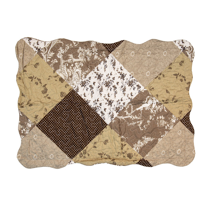 Clayre & Eef Bedsprei 230x250 cm Bruin Beige Polyester Sprei