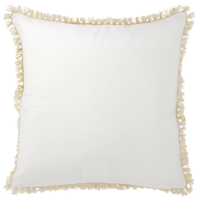 J-line - Kussen Amour Textiel Wit|goud - 45x45x3.75cm