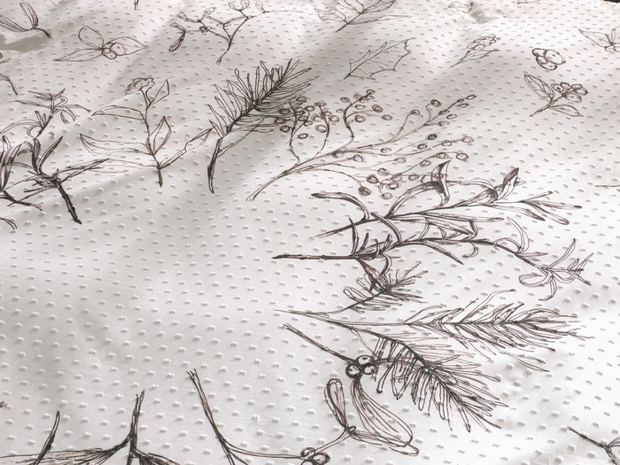 Heckett Lane Dekbedovertrek Katoen Clip Sheared white Fresia - white