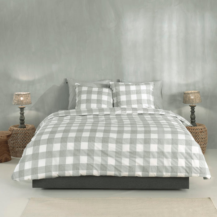 Zo Home Dekbedovertrek Katoen Quattro di Lino - dove grey