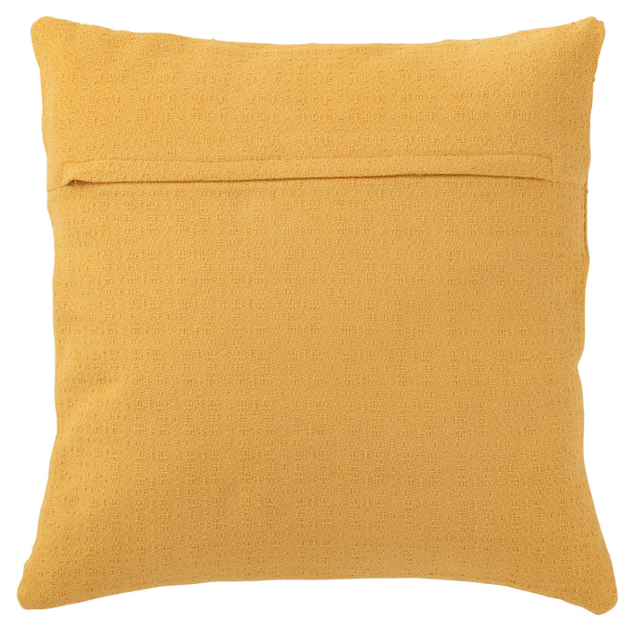 J-line - Kussen Bloem Textiel Oranje - 43x43x10cm