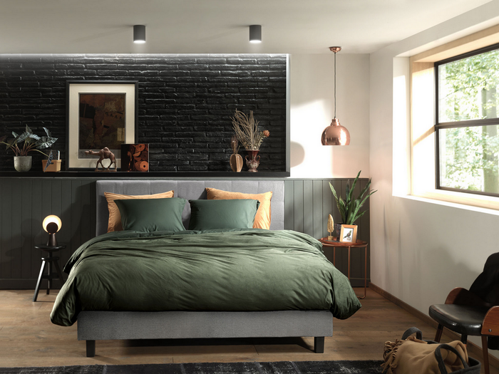 Zo Home Dekbedovertrek Katoen Velluto - racing green