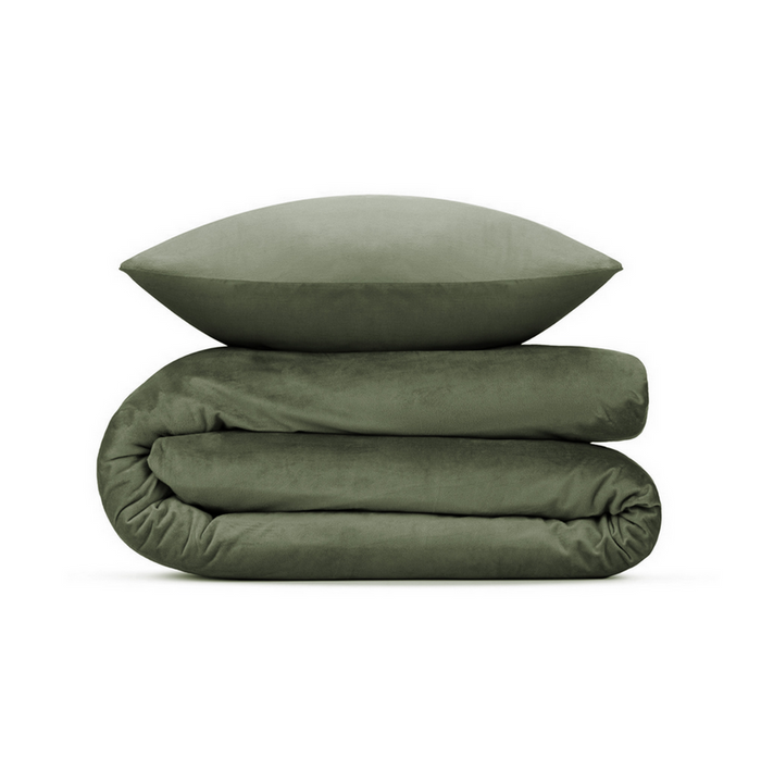Zo Home Dekbedovertrek Katoen Velluto - racing green