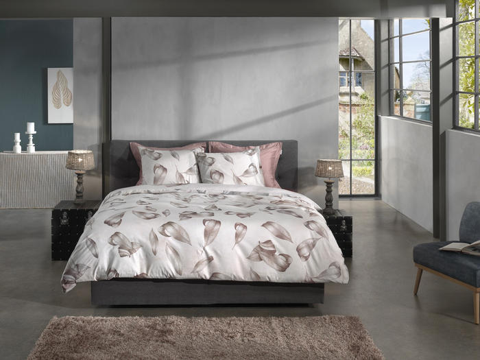 Heckett Lane Dekbedovertrek Katoen Dobby Elena - white