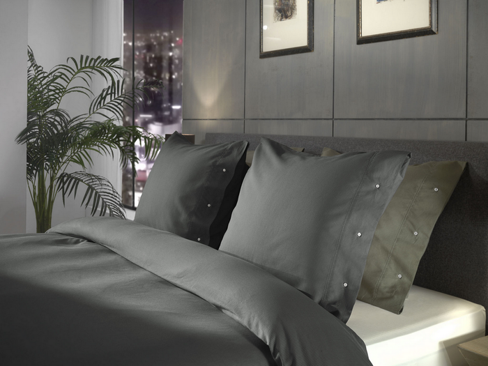 Yellow Dekbedovertrek Katoen Cialda - pewter grey