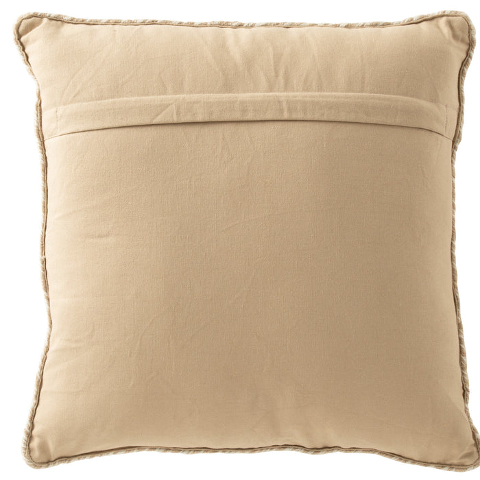 J-line - Kussen Miami Outdoor Polyester Naturel|wit - 42x44x10cm