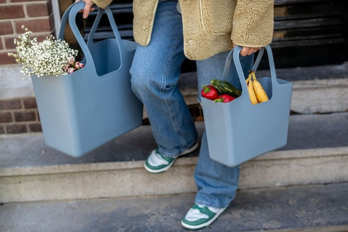 Organizer Tas, Middel, Natuur Bloemen Blauw, Organic Bio-Circular - Ko