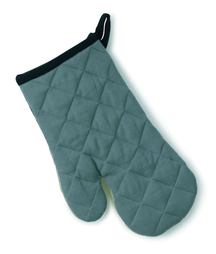 Ovenwant, Ovenhandschoen, Set van 4 Stuks, Katoen, Grijs, Groen met Ko
