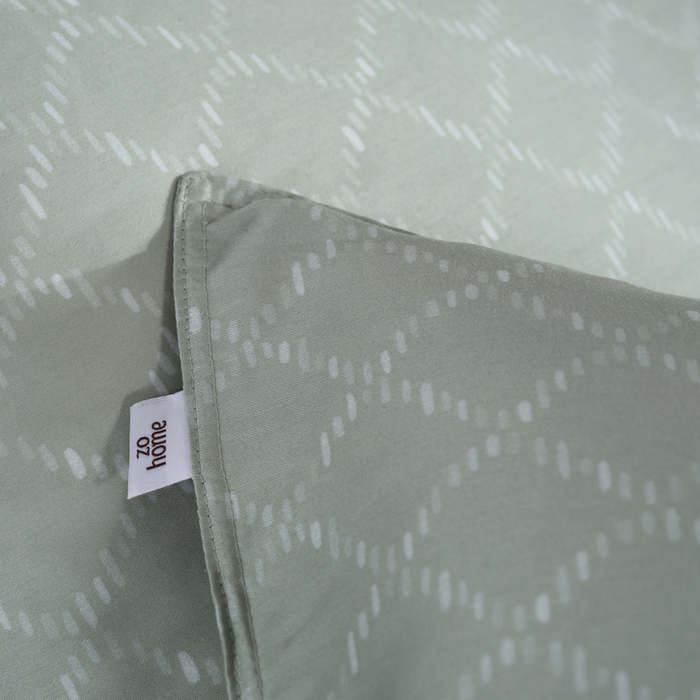 Zo Home Dekbedovertrek Katoen Satijn Linea di Satinado - foam green