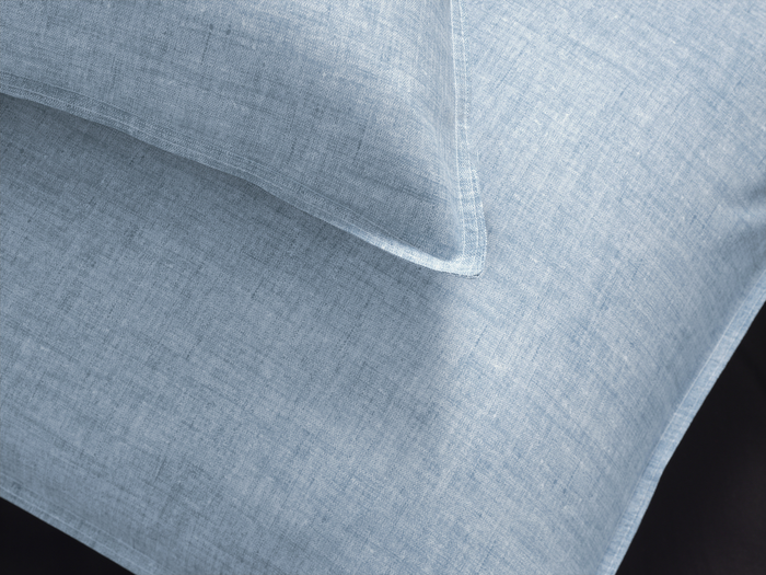 Zo Home Dekbedovertrek Katoen Lino Linnen Look - sky blue