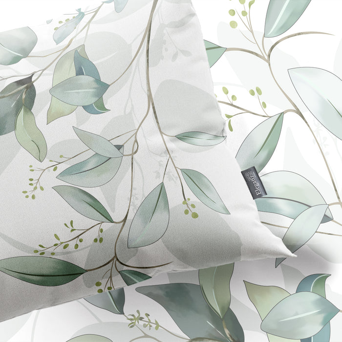 Eleganzzz Dekbedovertrek Micropercal Leaf Artistry - green