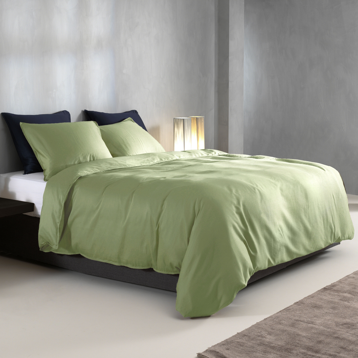 Zo Home Satinado Dekbedovertrekset Uni Katoen Satijn - sage green
