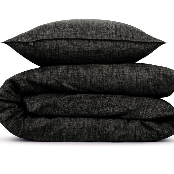 Zo Home Dekbedovertrek Katoen Lino Linnen Look - midnight black
