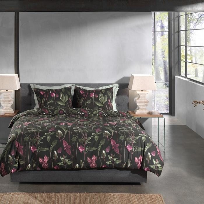 Heckett Lane Dekbedovertrek Flanel Florian - dark green