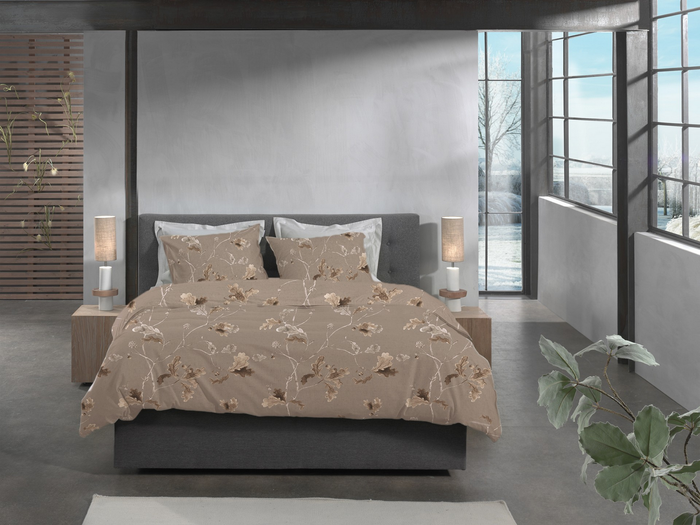 Heckett Lane Dekbedovertrek Flanel Bronco - brown