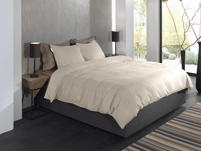 Heckett Lane Dekbedovertrek Flanel Spina - desert sand