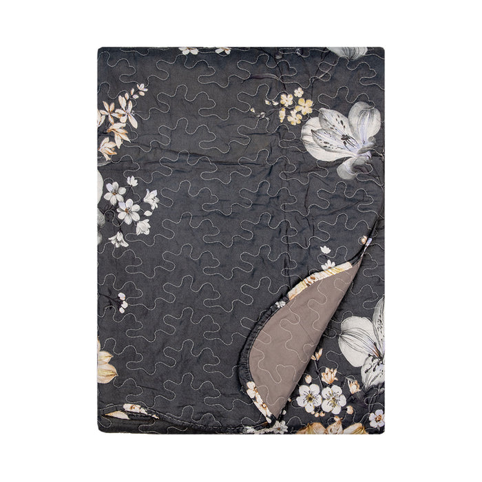 Clayre & Eef Bedsprei 180x250 cm Grijs Beige Polyester Sprei