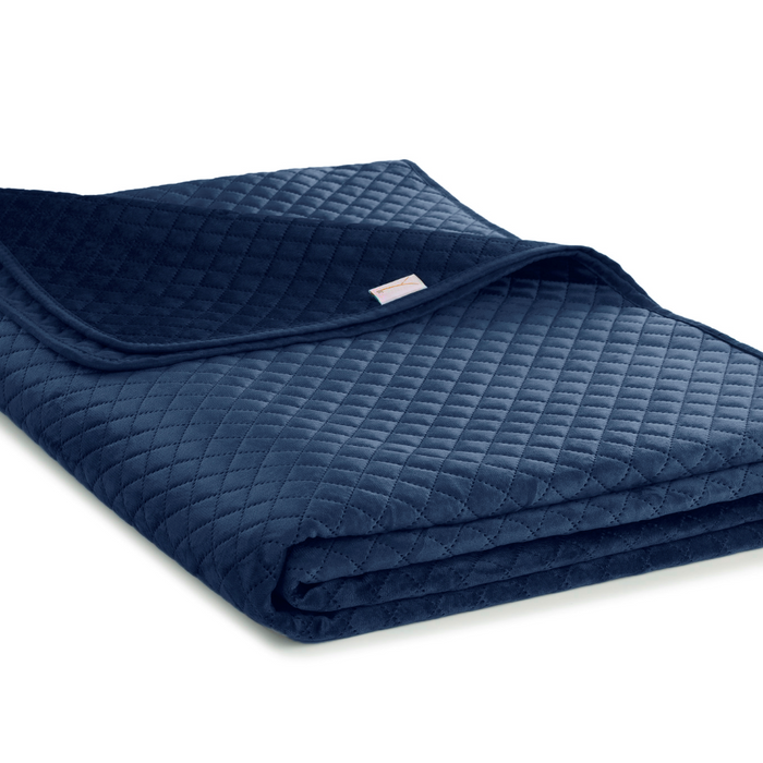 Yellow Bedsprei Victoria - navy blue