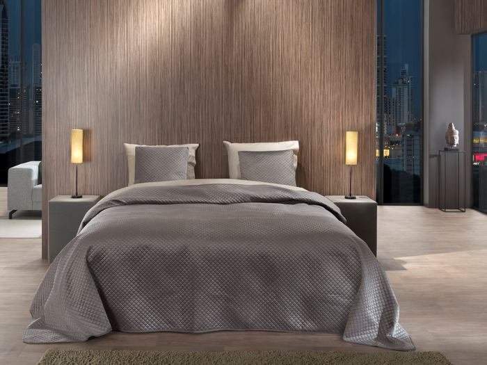 Yellow Bedsprei Victoria - classic anthracite