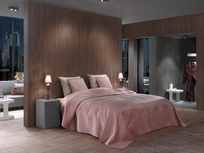 Yellow Bedsprei Audrey - shady pink