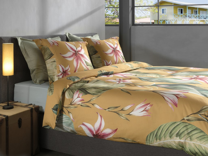 Heckett Lane Dekbedovertrek Katoen Satijn Lilie - yellow