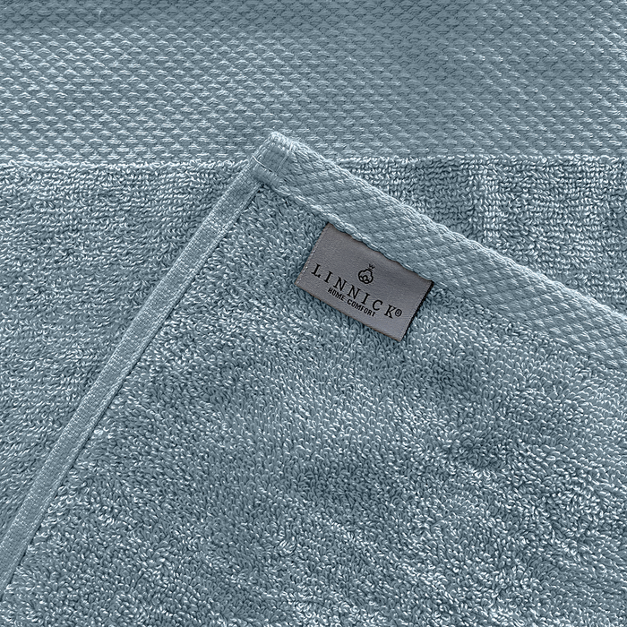 LINNICK Diamond Badstof Handdoek 50x100cm - denim - set van 10