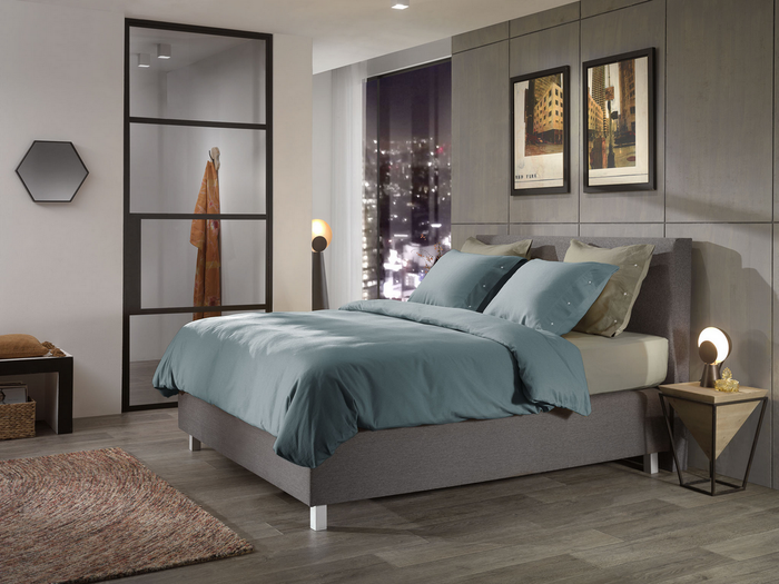 Yellow Dekbedovertrek Katoen Cialda - dusk blue