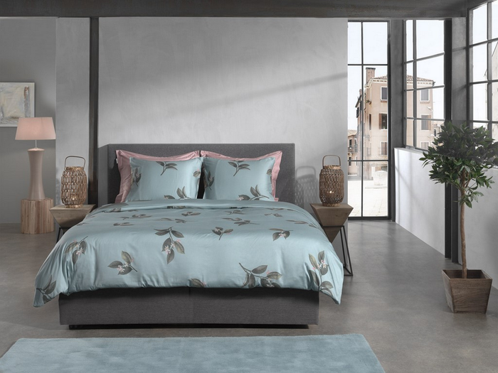 Heckett Lane Dekbedovertrek Katoen Satijn Palmira - blue