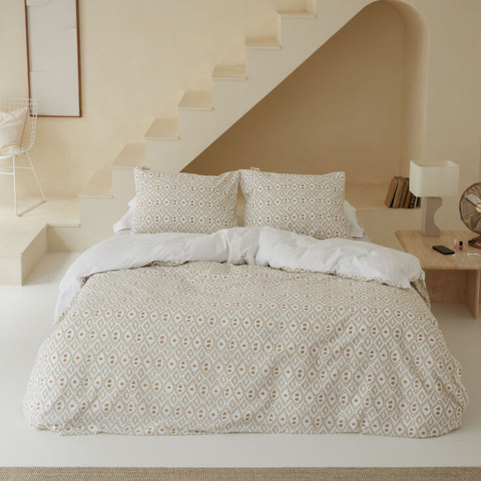 Walra - Dekbedovertrek Curved Diamonds - 200x220 - Wit