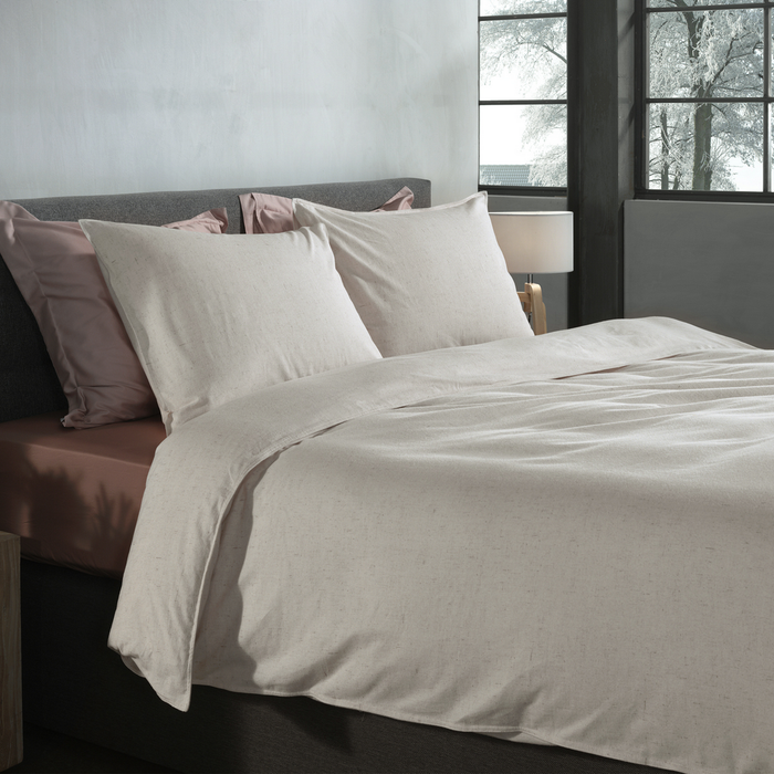 Heckett Lane Dekbedovertrek Flanel Franela - desert sand