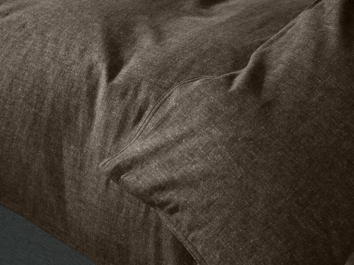 Heckett Lane Dekbedovertrek Flanel Franela - coffee quartz