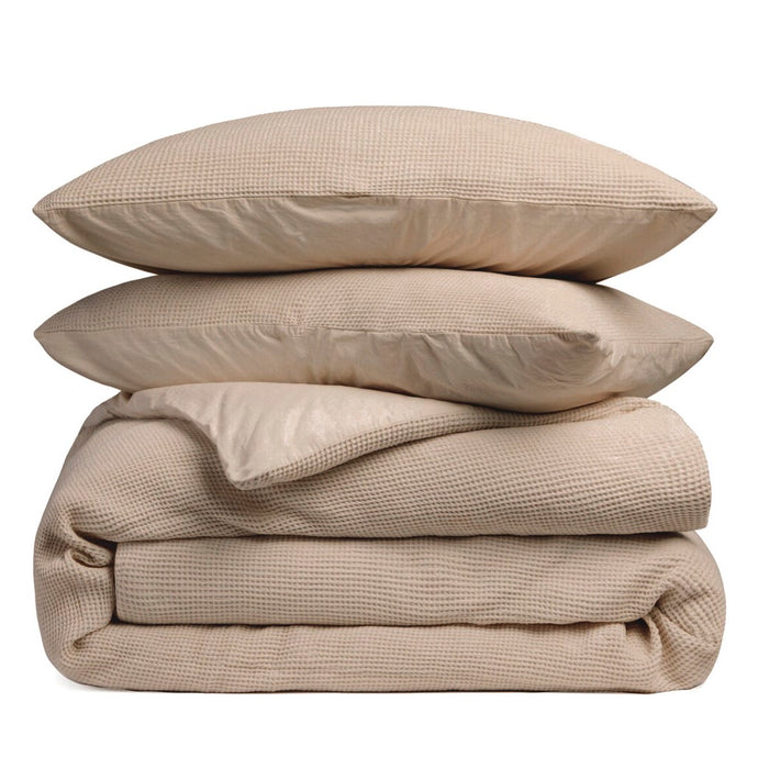 Heckett Lane Dekbedovertrek Katoen Vafala - pale khaki