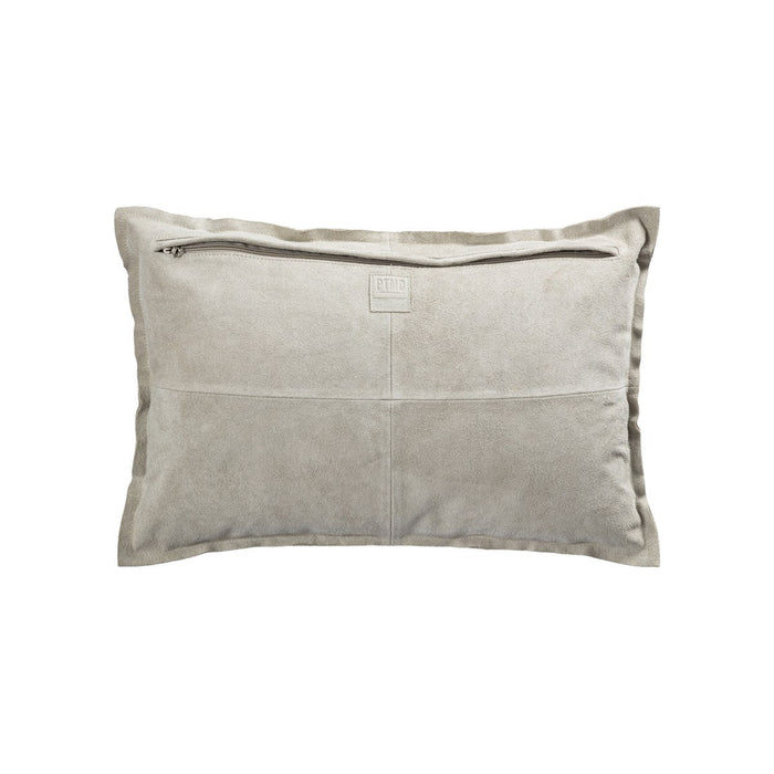 PTMD Cobie Taupe Suede Leather Cushion Rectangle