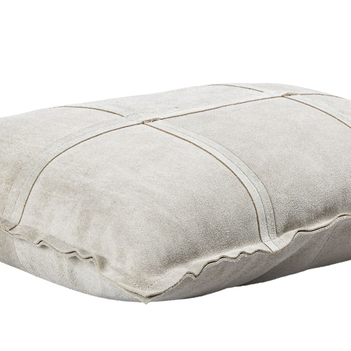 PTMD Cobie Taupe Suede Leather Cushion Rectangle