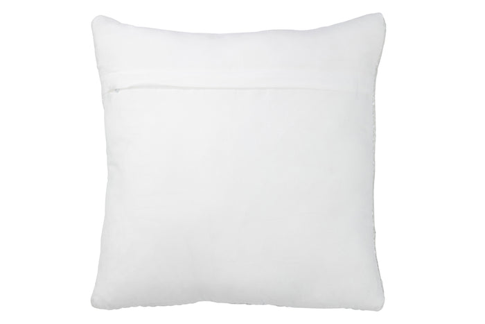 J-line - Kussen Metaalachtig Polyester Zilver - 45x45x10cm