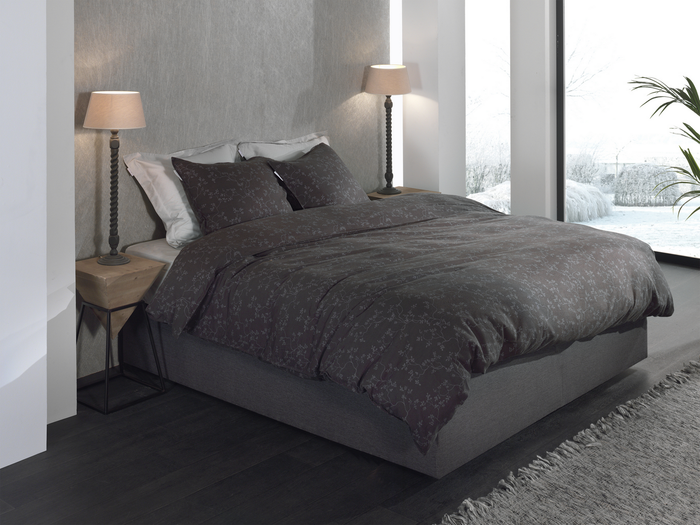 Heckett Lane Dekbedovertrek Flanel Alloro - anthracite