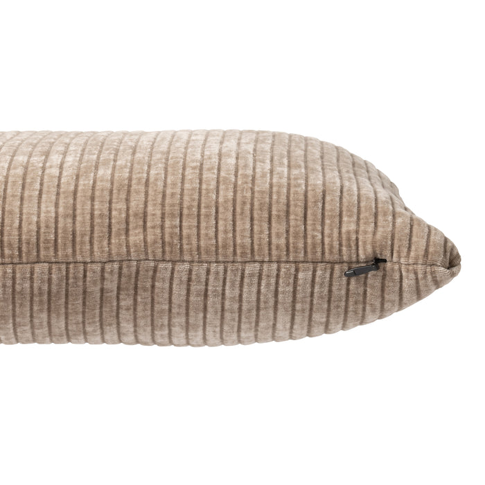 J-line - Kussen Ote Stof|schuim Donker Taupe - 45x45x5cm