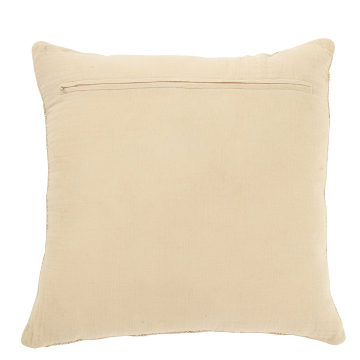 J-Line kussen Vierkant Strepen - linnen|katoen - beige|roest