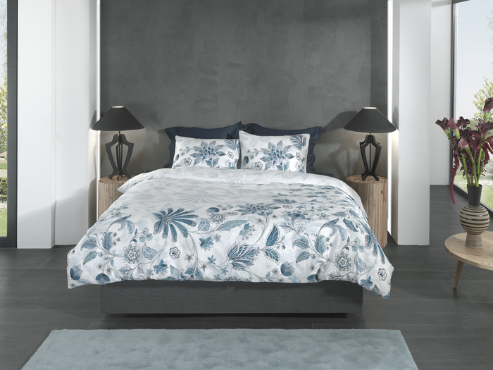 Heckett Lane Dekbedovertrek Katoen Satijn Asia - white