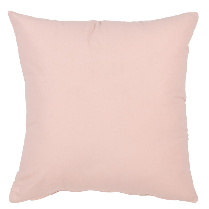 J-line - Kussen Abstract Gezichten Katoen Lichtroze|wit - 45x45x15cm