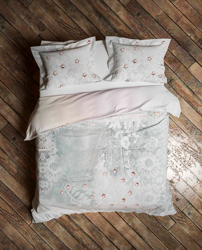 Heckett Lane Dekbedovertrek Katoen Darian dreamy light blue