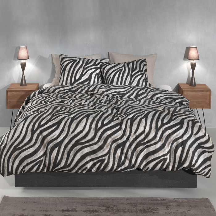 Zo Home Dekbedovertrek Flanel Zebrato - natural
