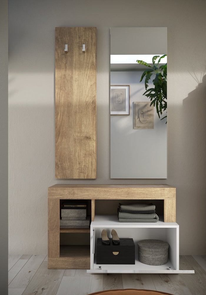 Benvenuto Design Hamburg Hoogglans Wit | Kadiz Eiken Halmeubelset