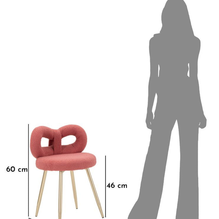 Mini roze teddy stoel ø 40x67 cm