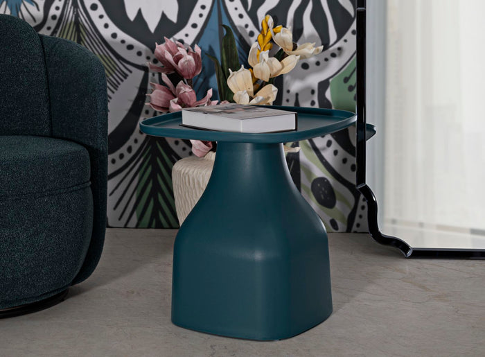 Plastic tafel blauw cm 48x48x50