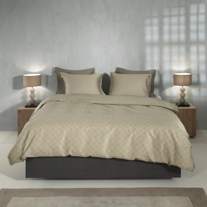 Zo Home Dekbedovertrek Katoen Satijn Linea di Satinado - forest sand