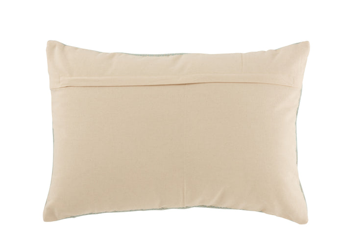 J-line - Kussen Rechthoek Effen Katoen Mint - 60x40x4cm