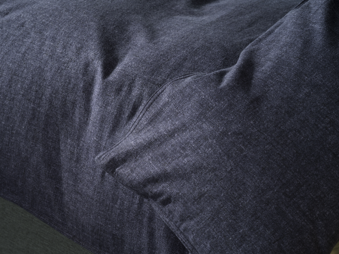 Heckett Lane Dekbedovertrek Flanel Franela - dark blue