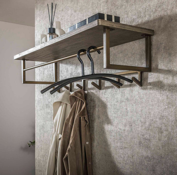 AnLi Style Kapstok Ferro 6 haken hoedenplank